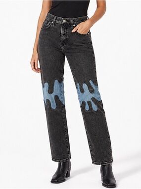 Madewell Perfect Vintage Jeans 27 Reworked Patchwork Colorblock Y2K Denim